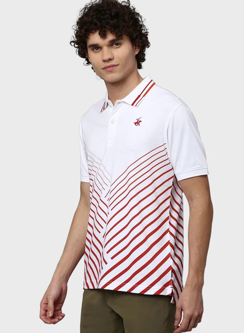 bhpoloclub Striped Polo