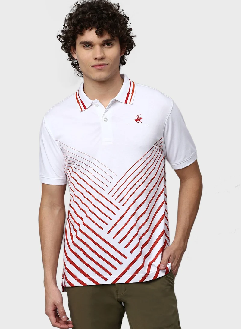 bhpoloclub Striped Polo