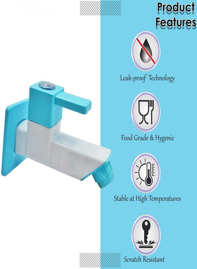 BATH GURU Wall Mounted Heavy Duty PVC Body Bib Cock Tap Faucet for Bathroom Taps Kitchen Toilet Garden with Wall Flange and 6 Months Warranty White Pack of 1 - Image 3