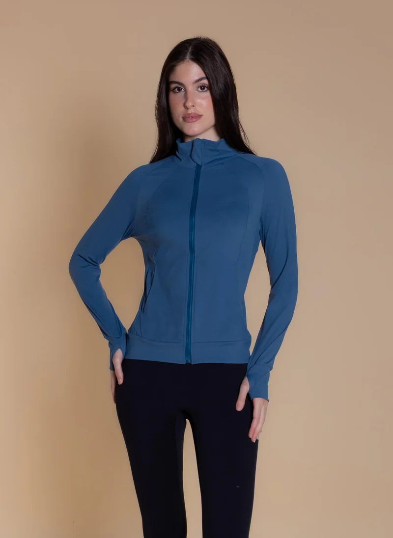 شايبس SOFT LONG SLEEVE ZIP-UP TOP