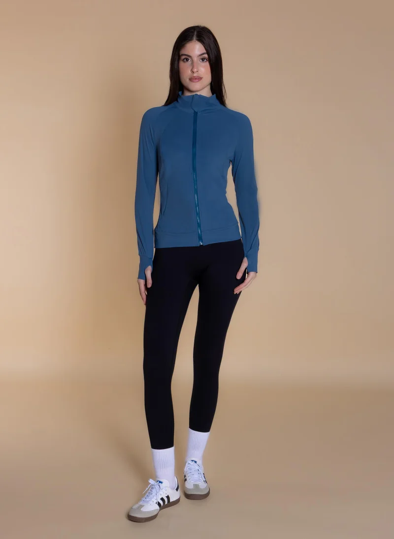 شايبس SOFT LONG SLEEVE ZIP-UP TOP