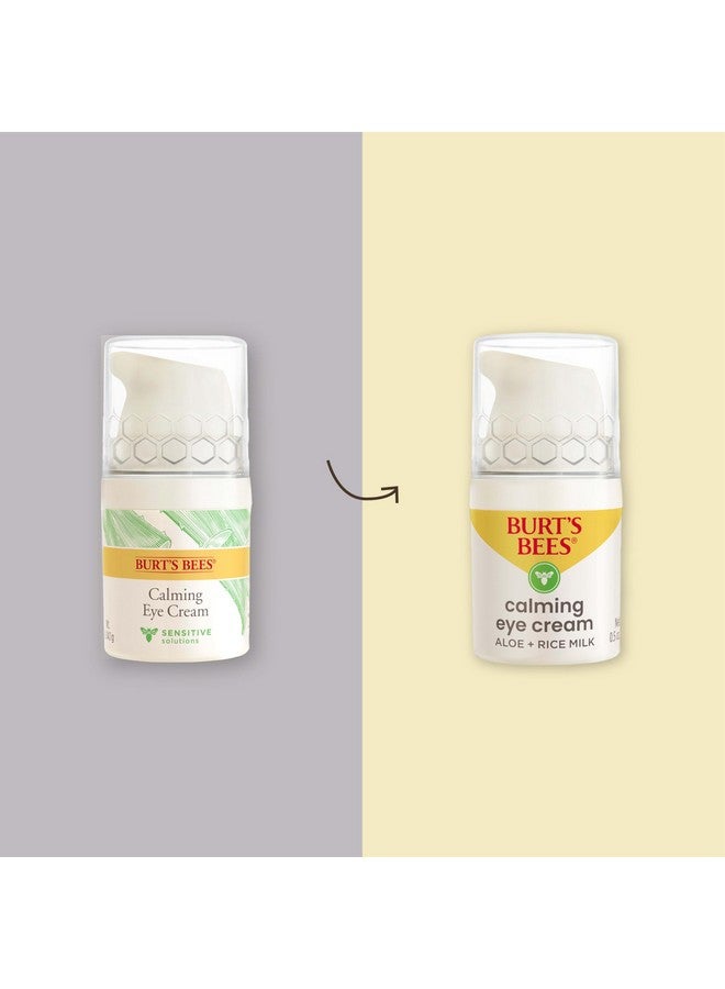 بيرتس بيز هدايا عيد الميلاد من بيرتس بيز، كريم مُهدئ للعينين بخلاصة الصبار وحليب الأرز، يُرطب البشرة دون أن يُسبب احمرارًا أو تهيجًا، مصنوع من مكونات طبيعية 98.7% للعناية بالبشرة، زجاجة 0.5 أونصة. - Image 2