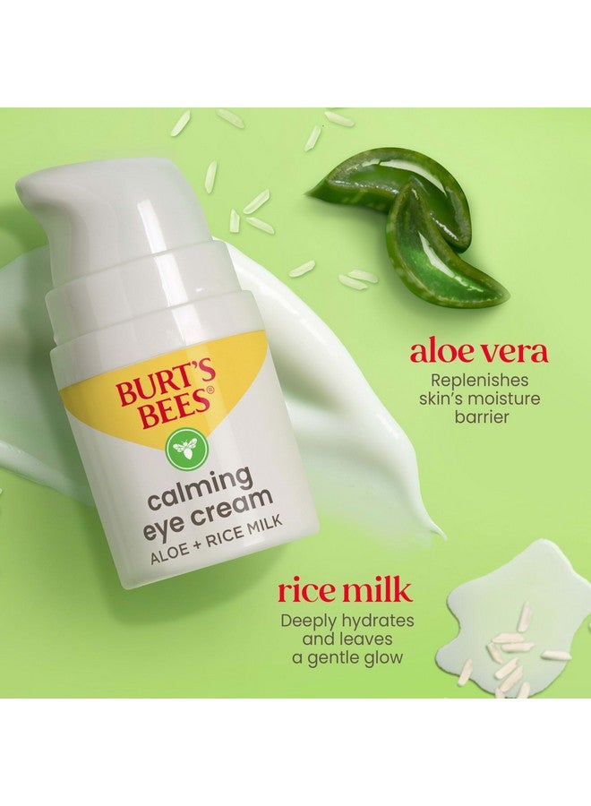 بيرتس بيز هدايا عيد الميلاد من بيرتس بيز، كريم مُهدئ للعينين بخلاصة الصبار وحليب الأرز، يُرطب البشرة دون أن يُسبب احمرارًا أو تهيجًا، مصنوع من مكونات طبيعية 98.7% للعناية بالبشرة، زجاجة 0.5 أونصة. - Image 4