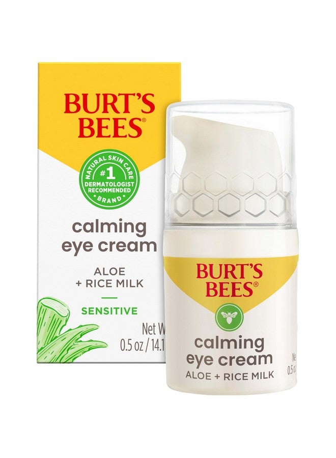 بيرتس بيز هدايا عيد الميلاد من بيرتس بيز، كريم مُهدئ للعينين بخلاصة الصبار وحليب الأرز، يُرطب البشرة دون أن يُسبب احمرارًا أو تهيجًا، مصنوع من مكونات طبيعية 98.7% للعناية بالبشرة، زجاجة 0.5 أونصة. - Image 1