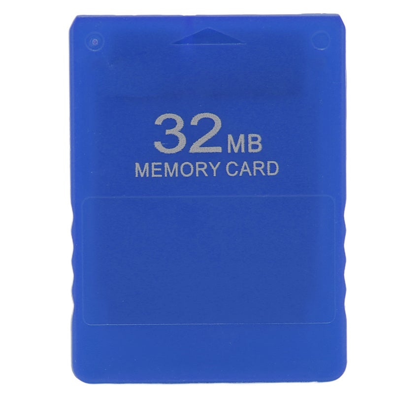 High Speed Memory Card For PS2 32MB Capacity External Gaming Memory Card Compatible With All Versions - Portable Blue Game Console Memory Card For Serious Gamers - Image 1
