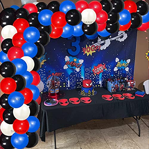 SHANAYA Blue Red Black White Balloon Garland Arch Kit, Balloon Arch Kit for Party Birthday Party Decorations - 112Pcs Party Supplies Birthday Decorations For Boys Girls - Image 2