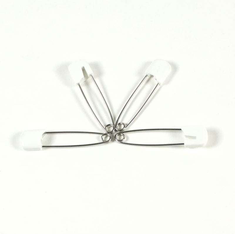 OsoCozy Plastic Headed Diaper Pins - 100 Pack (White) - Image 4