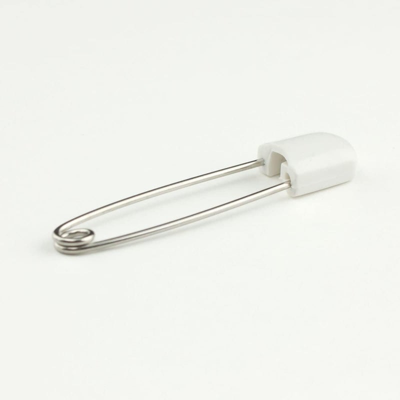 OsoCozy Plastic Headed Diaper Pins - 100 Pack (White) - Image 2