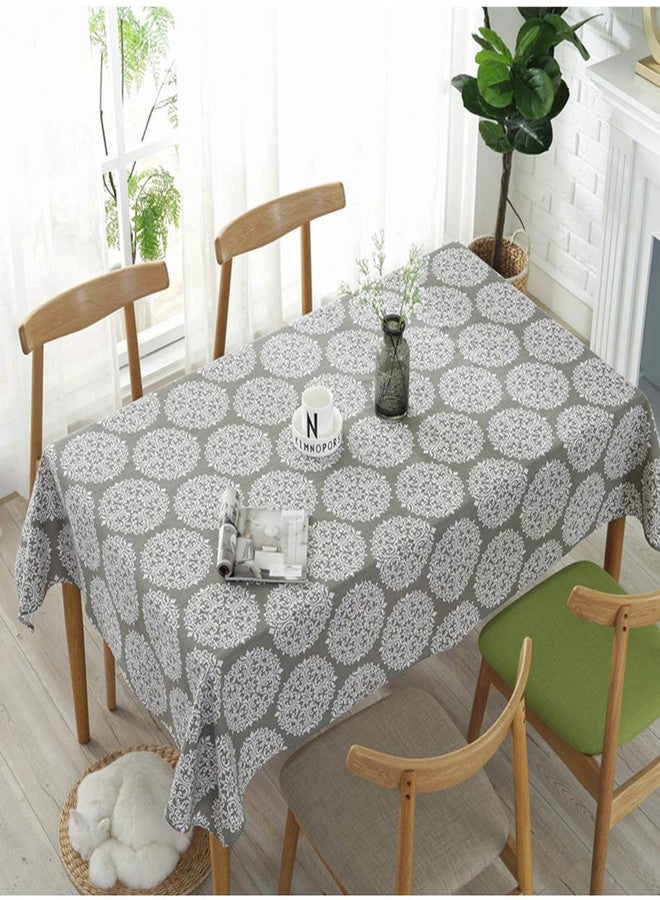 Bringsine Cotton Linen Fashion Baroque Style Printed Washable Tablecloth Vintage Dinner Picnic Table Cloth Home Decoration（Square, 55 x 55 Inch） - Image 2