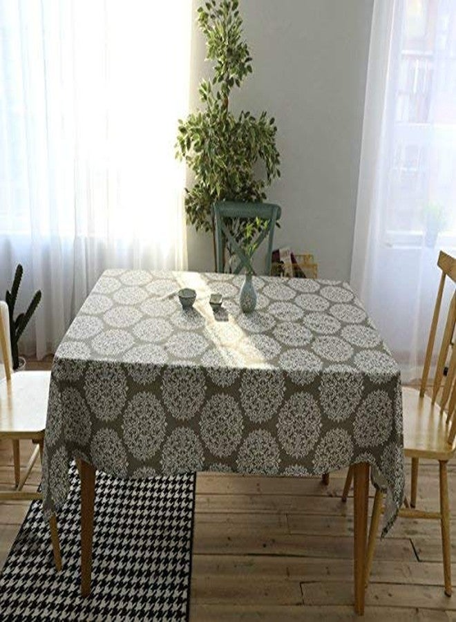 Bringsine Cotton Linen Fashion Baroque Style Printed Washable Tablecloth Vintage Dinner Picnic Table Cloth Home Decoration（Square, 55 x 55 Inch） - Image 4