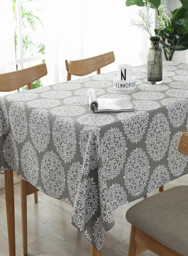 Bringsine Cotton Linen Fashion Baroque Style Printed Washable Tablecloth Vintage Dinner Picnic Table Cloth Home Decoration（Square, 55 x 55 Inch） - Image 1