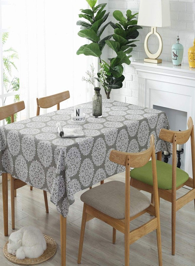 Bringsine Cotton Linen Fashion Baroque Style Printed Washable Tablecloth Vintage Dinner Picnic Table Cloth Home Decoration（Square, 55 x 55 Inch） - Image 3