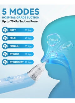 Nasal Aspirator for Baby, Electric Baby Nose Suction with 5 Adjustable Levels Suction, USB-C Rechargeable Mucus Cleaner with Lights and Music, Baby Nasal Aspirator for Toddler with 3 Silicone Tip - pzsku/Z26F83856386BE54AFC37Z/45/_/1737031248/60b6c658-f627-4b0d-b7c7-d91ba04bf5e8