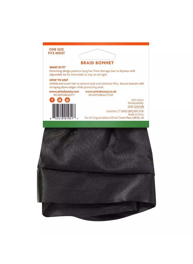 Cantu XL Braid Sleep Bonnet Black - Image 2