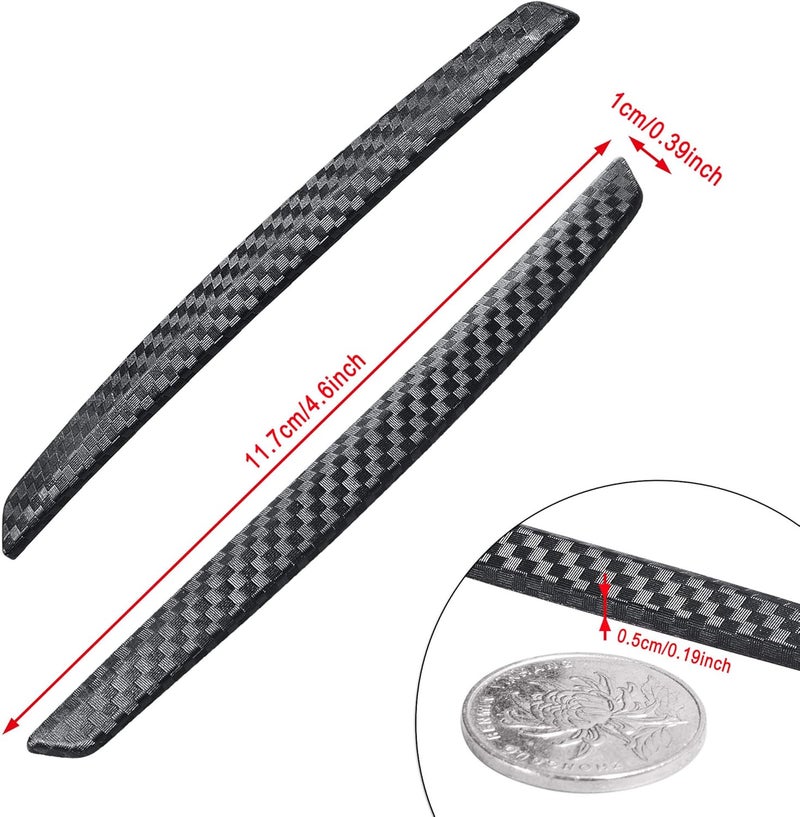 TOMALL 4 Pcs Car Door Anti-Collision Strip Door Edge Guards Anti-Rub Protector Trim Carbon Fiber Texture Car Door Corner Bumper Protector Anti-Scratch Universal for All Cars SUV (I) - Image 2