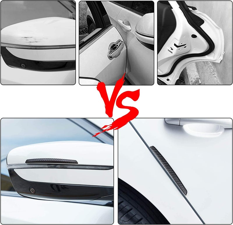 TOMALL 4 Pcs Car Door Anti-Collision Strip Door Edge Guards Anti-Rub Protector Trim Carbon Fiber Texture Car Door Corner Bumper Protector Anti-Scratch Universal for All Cars SUV (I) - Image 5