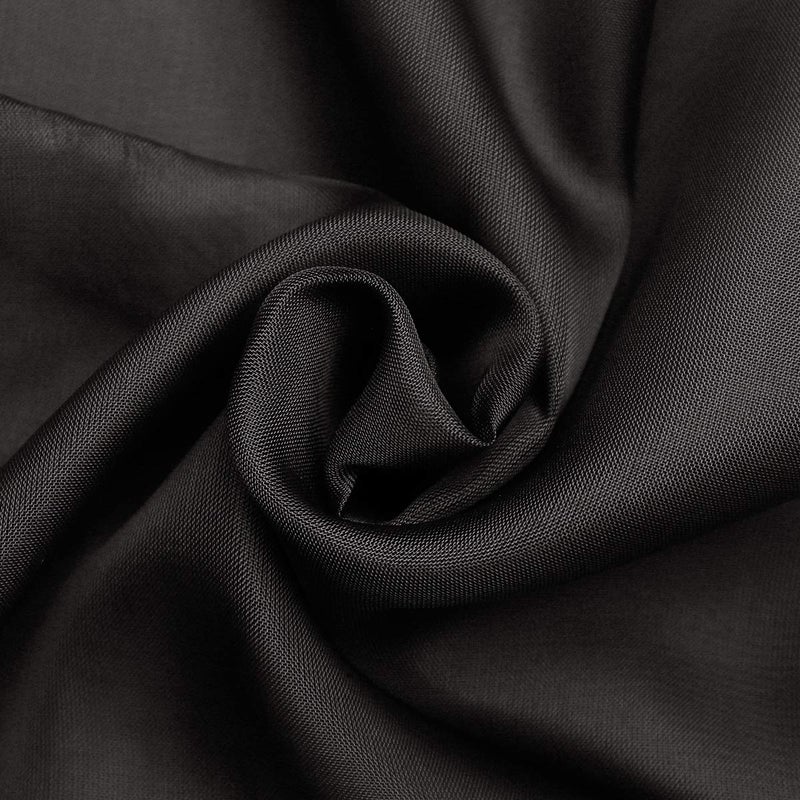 SpaceDresser Sheer Voile Window Treatment Rod Pocket Curtain Panels for Kitchen Bedroom Living Room Drapes Sunlight Filtering Privacy Semi Home Decor Assorted (Black, 52 W x 84 L) - Image 4