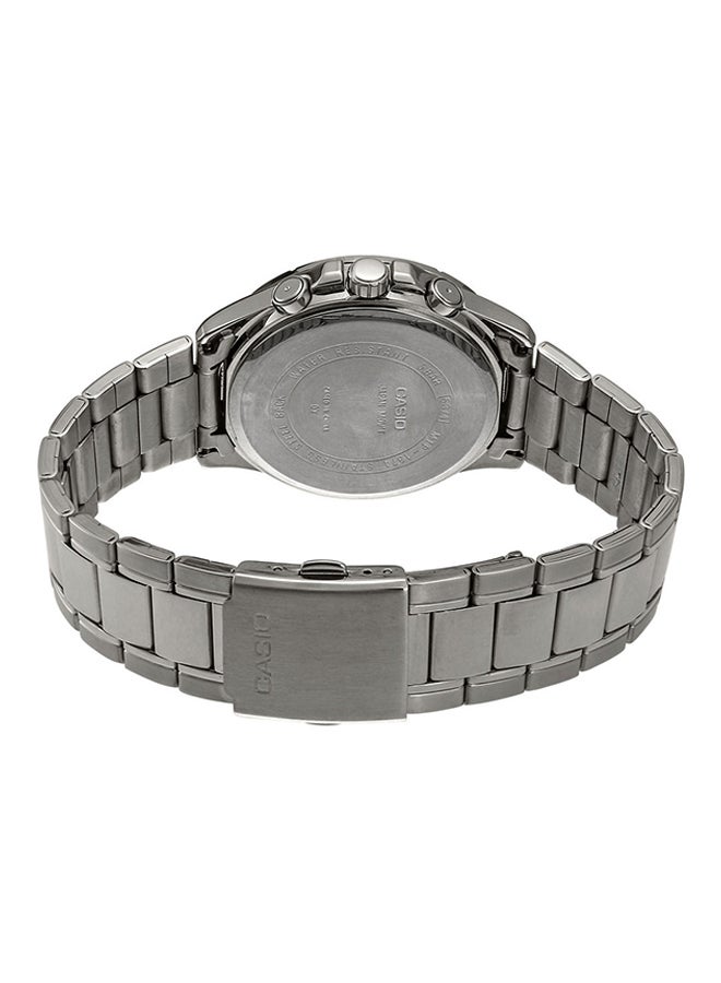 CASIO Men Enticer Analog Watch MTP-1374D-7AV - 44 mm - Silver - Image 2