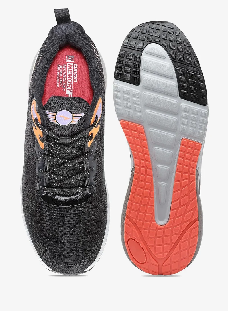 Asian  Black Orange Running Shoes for Men for Men | Best Price UAE