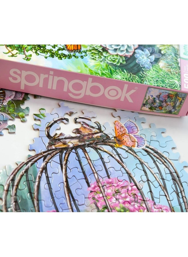 Springbok 500 Piece Butterfly Puzzle Made USA Thicker Pieces