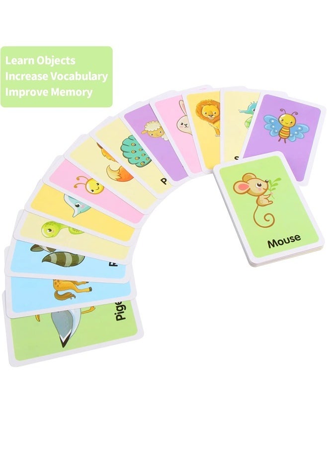ShebSheb Flash Cards for Toddlers Learn Animals English Word Fun Learning and Educational Flashcards- 36 Picture Cards  - Image 3