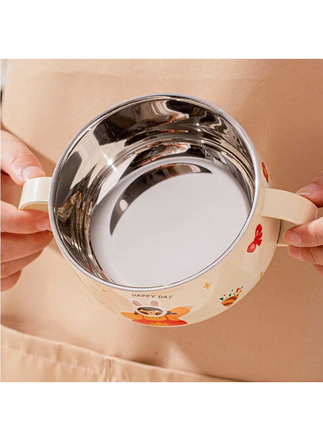 Treejack 316l Stainless Steel Double-handled Children's Feeding Bowl, Baby-specific Double-layer Shatterproof And Scald-proof Bowl For Rice And Soup - Image 4
