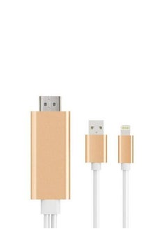 Lightning cable compatible with iPhone and Android 2m long connected to the HDMI TV AV cable adapter
