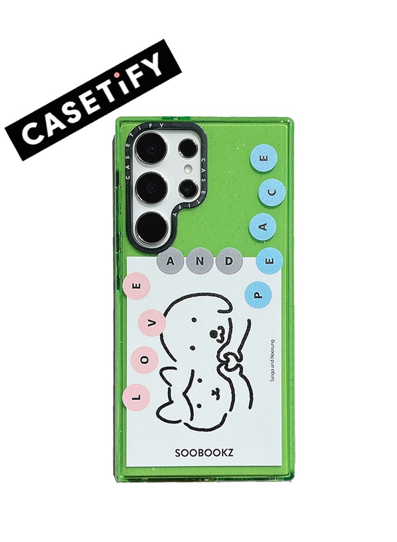 Casetify Samsung Galaxy S24 Ultra 'Bubble Milk Dog' Love & Peace Case - Image 1