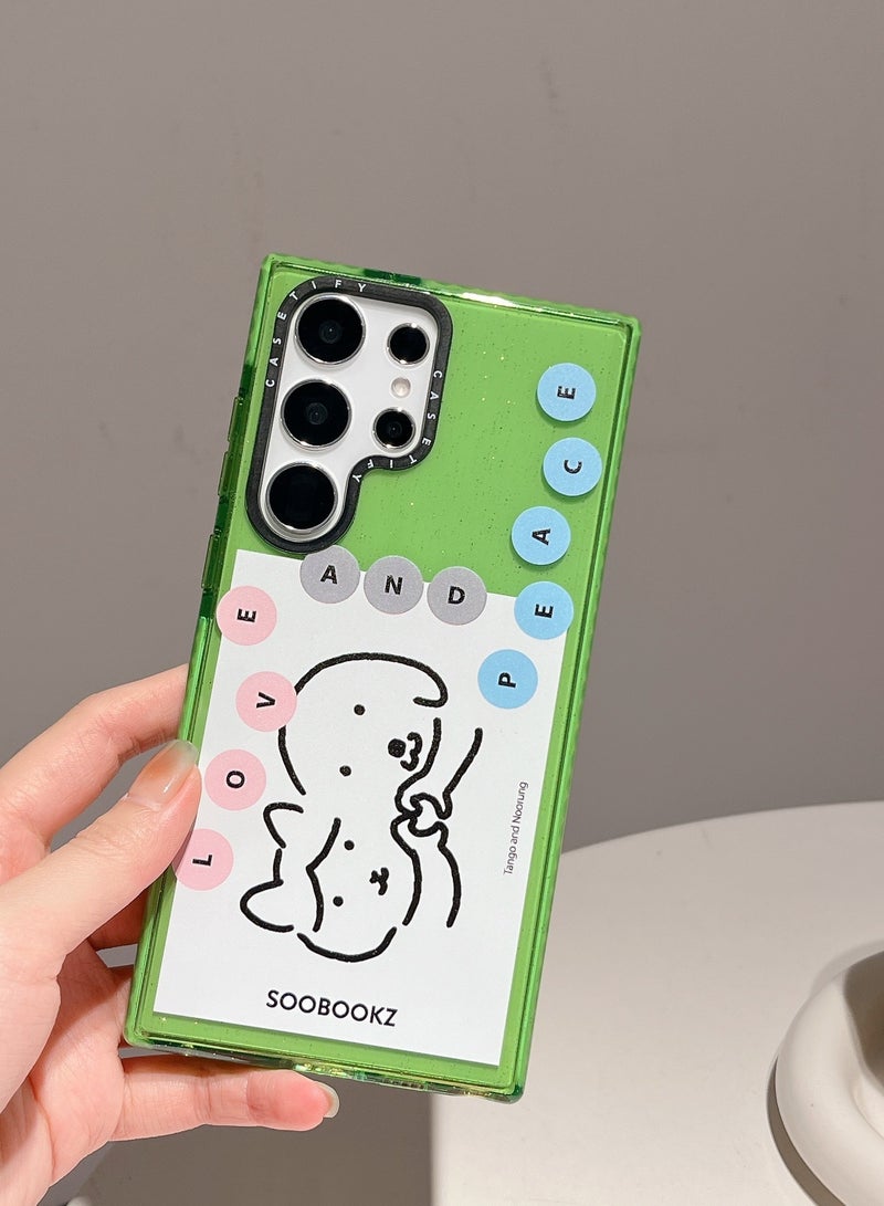 Casetify Samsung Galaxy S24 Ultra 'Bubble Milk Dog' Love & Peace Case - Image 2