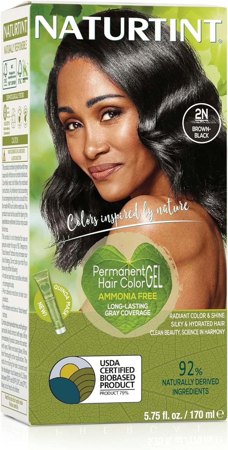 NATURTINT Naturtint  Hair Color Women 2N Brown Black  545 Fluid Ounces 3Pack