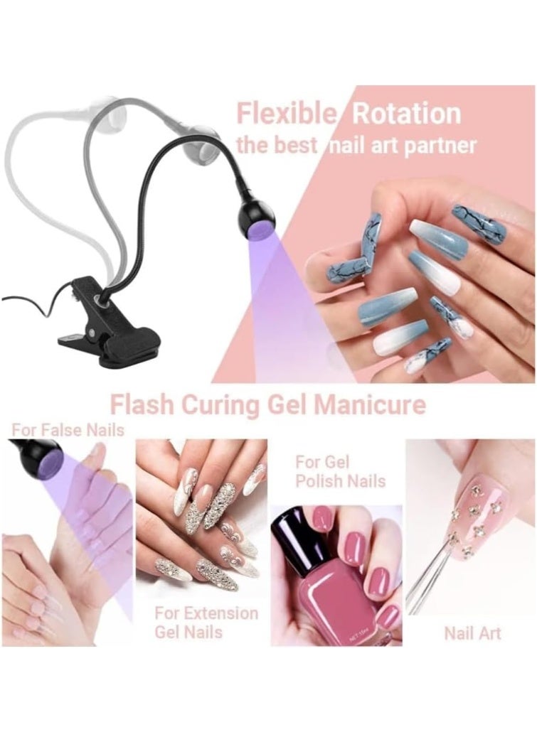 LED Nail Dryer Portable Nail Dryer with Clip Powered for Polygel Gel Nail Glue - Image 4