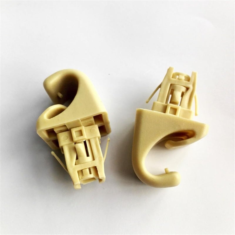Wivplex 2pcs Beige Sun Visor Hook Clip for Toyota Models - Image 3