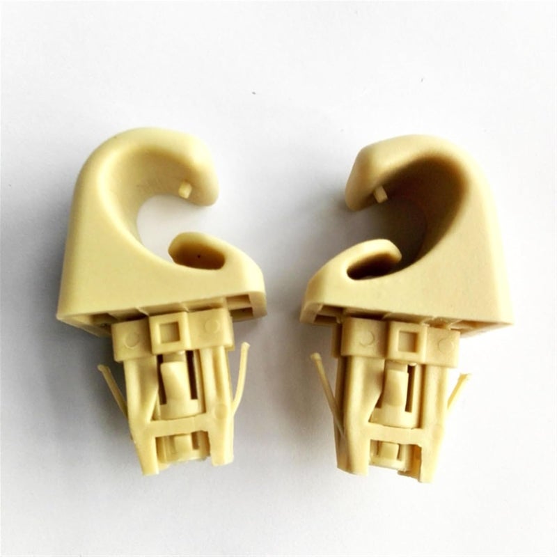 Wivplex 2pcs Beige Sun Visor Hook Clip for Toyota Models - Image 1