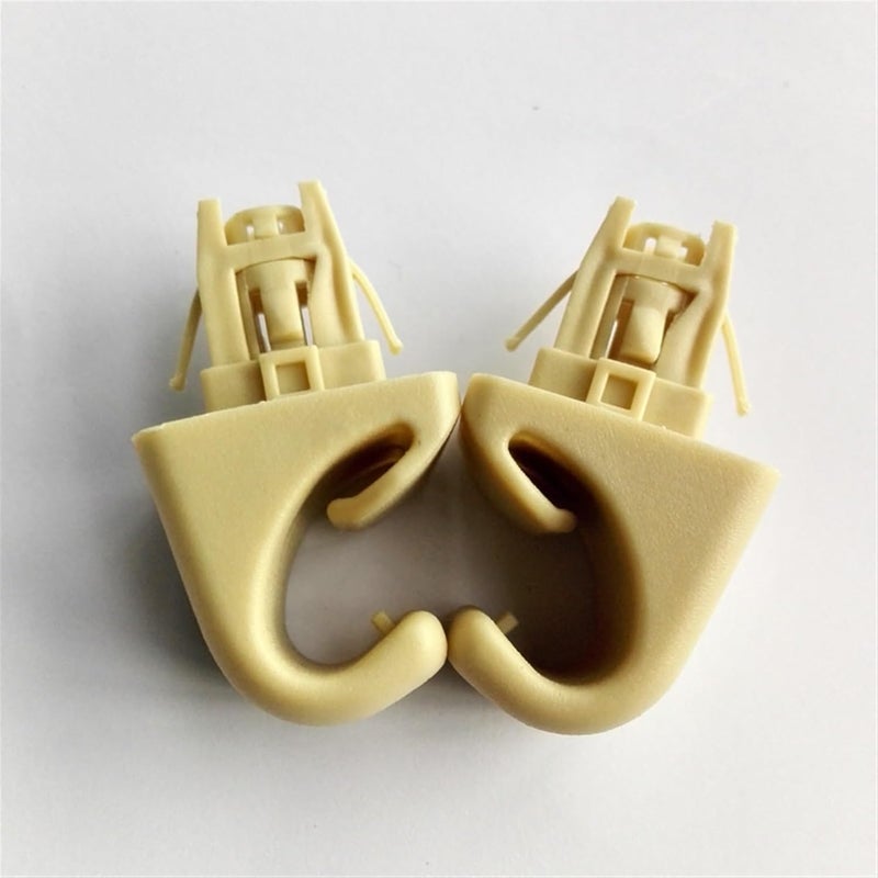 Wivplex 2pcs Beige Sun Visor Hook Clip for Toyota Models - Image 2