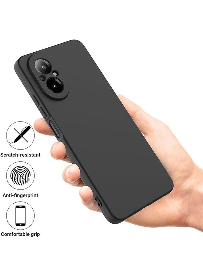 Case for Realme C67 4G, Soft TPU Thin Protective Phone Cover with Matte Finish, Anti-Fall Drop Protection, Anti-Fingerprints, Shockproof Case for Realme C67 4G (Black) - Image 2