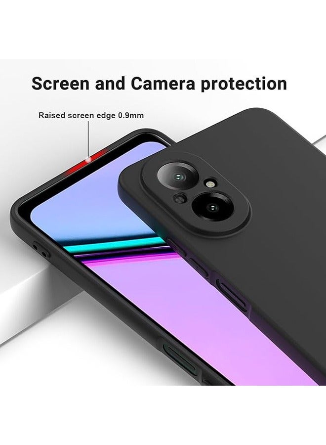 Case for Realme C67 4G, Soft TPU Thin Protective Phone Cover with Matte Finish, Anti-Fall Drop Protection, Anti-Fingerprints, Shockproof Case for Realme C67 4G (Black) - Image 3