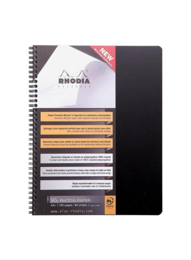 روديا دفتر ملاحظات كلاسيكي بمسطرة سلك ملتوي 90 جم/م2 80 ورقة