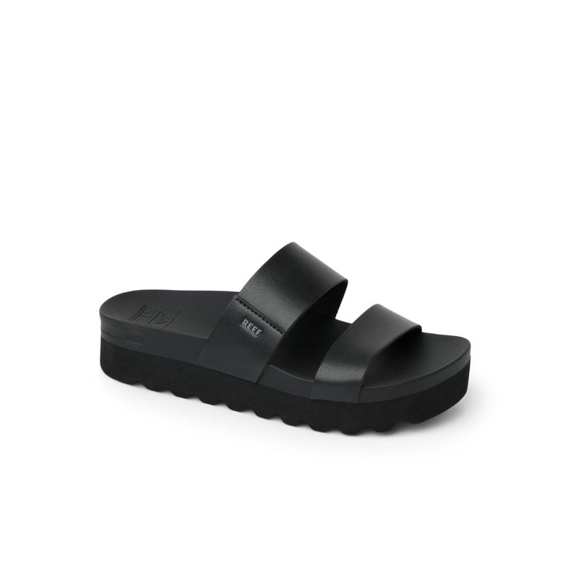 Reef Cushion Vista Hi Womens Platform Fashion Sandal, Arch Support, Ultra Soft Cushion Footbed, Black/Black, 10 - Image 4