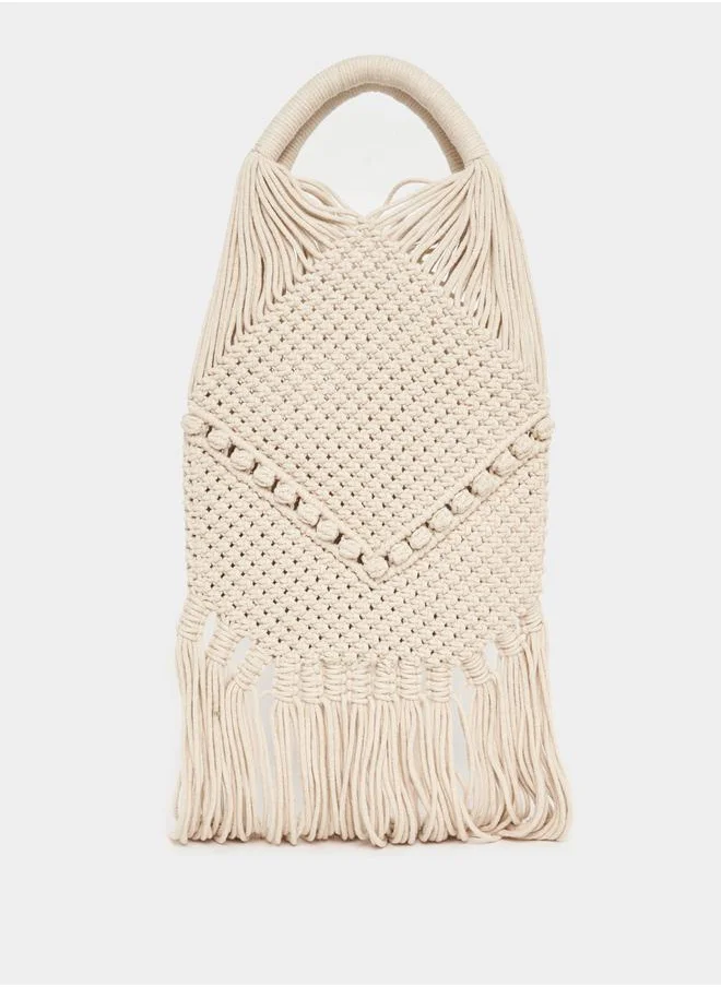 Styli Shell Detailed Crochet Handbag