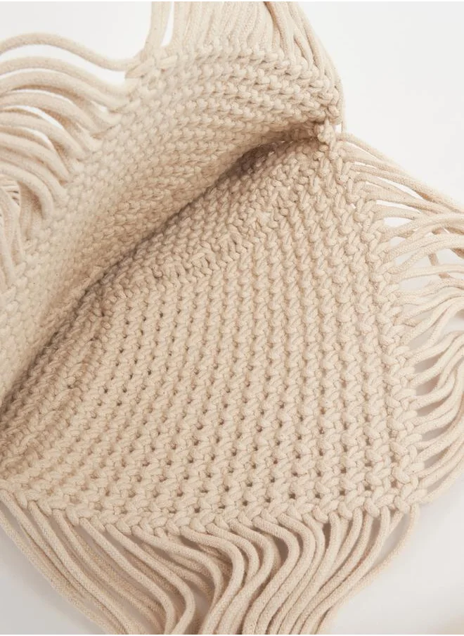Styli Shell Detailed Crochet Handbag