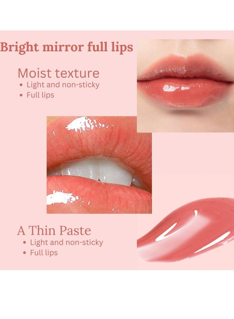 HelloKiss Lip Glow Oil Plumping Lip Oil Lip Gloss Nourishing Gloss Lip Balm Big Brush Head Non Sticky and Long Lasting Liquid Lip Gloss Lip Tinted for Lip Care and Dry Lips Hydrating Lip Glow Oil 01 - Image 3