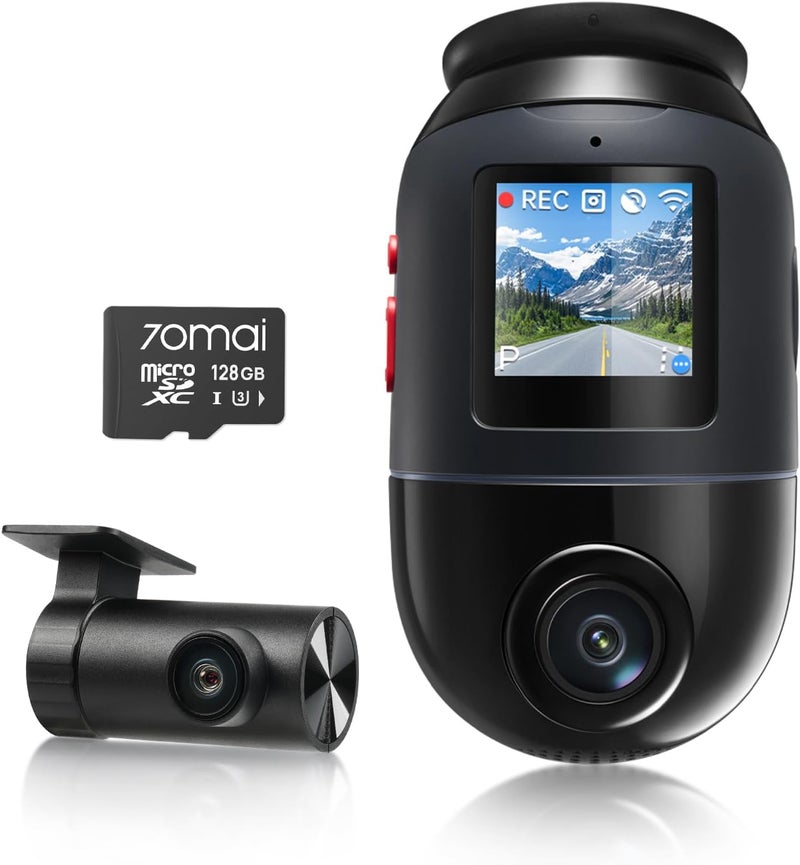 70mai X800 4K Dash Cam with Front and Rear Dual STARVIS 2 Cameras - Image 1