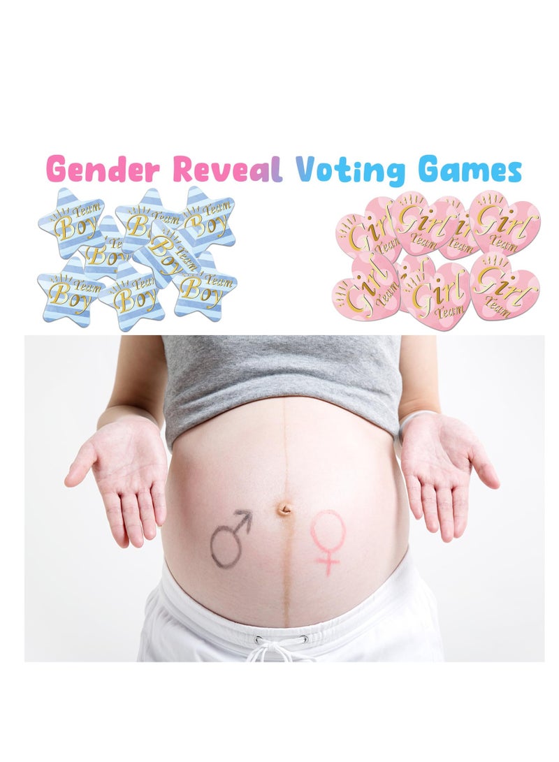 Excefore Gender Reveal Stickers, 192 Pcs Baby Shower Stickers Labels, Gender Reveal Voting Game Stickers, Team Boy or Team Girl Stickers for Baby Gender Reveal Decorations and Baby Shower Party Stickers  - Image 5