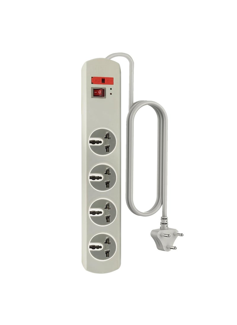 MX MX 180 Rotatable 4 Universal Socket Power Strip Master Switch Fuse LED Indicator Spike Guard Extension Board 15 Meter  - Image 2