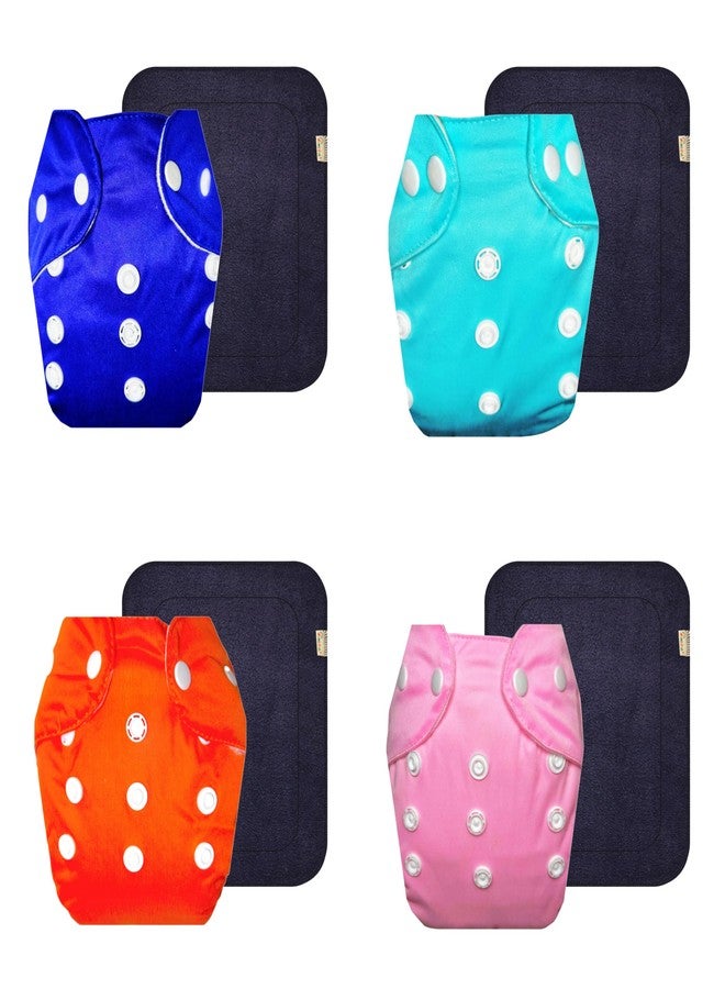 Dumbledo Lite Cloth Diaper with Black Insert (Pack of 4) | Hypoallergenic | Reusable & Washable | Travel Friendly | Worry-Free Diapering | 3 Months - 2 Years | Unisex Baby - Image 1
