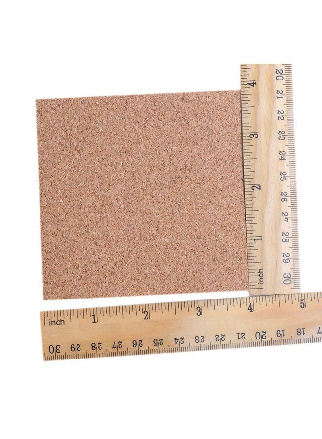 YYaaloa 24 Pcs Selfadhesive Mini Squares Backing Cork Tiles Sheets 4X 4 For Diy Coasters And Diy Crafts Cork Board Squares Cork Tiles Cork Mat (24Pcs) - Image 3