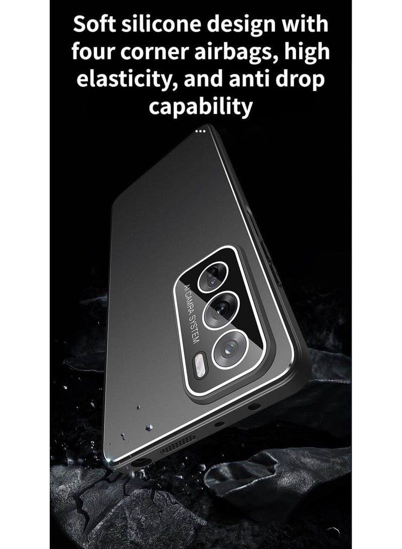 General Case Compatible with Oppo Reno12 Pro Phone case Metal Frosted Lens Full Package Protective case,Full Package Design, Four Corner airbag Soft Silicone Design, high Elasticity  - Image 2