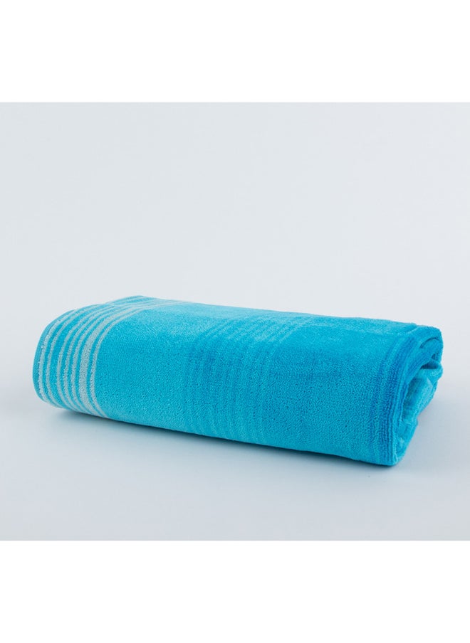 White Rose Towel Zooni 500 Gsm 100% Cotton-Pile To Pile Velor Stripe1 Hand  50X90 CmSoft Touch Extra Absorbent-Blue  - Image 3
