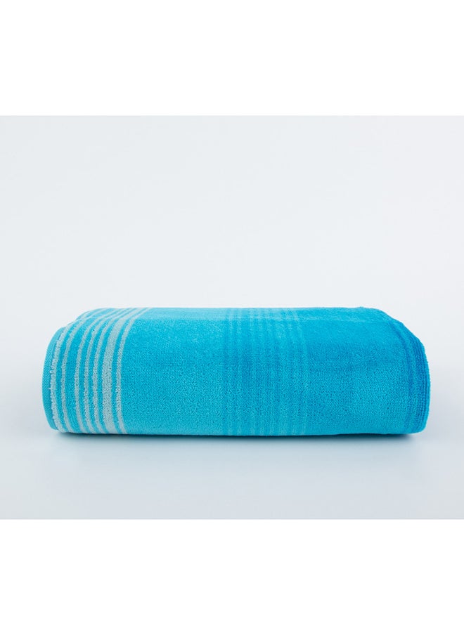 White Rose Towel Zooni 500 Gsm 100% Cotton-Pile To Pile Velor Stripe1 Hand  50X90 CmSoft Touch Extra Absorbent-Blue  - Image 2