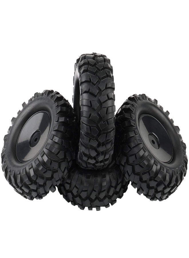 Rowiz 4PCS 1:10 RC Tires Rock Crawler Trailer Tires Hex 12mm Hard Dish Wheels Rim Rubber Tires for Trail Finder 2 Gelande II CR12 CC01 MST CMX - Image 2